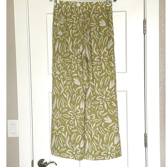 NWT Wantable Be Cool Floral Pants in Lime Print Women’s M - Picture 5 of 8